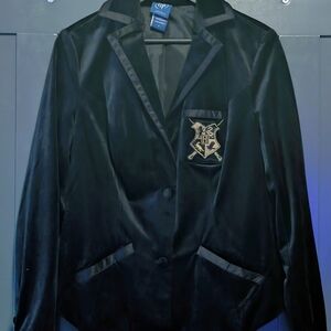 Torrid Black Blazer with Crest Detail